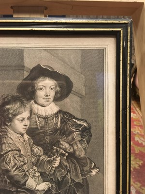 Lot 275 - PORTRAIT OF RUBENS' SONS, ALBERT & NIKOLAUS, BY JEAN DAULLE (FRENCH, 1703-1763) AFTER RUBENS