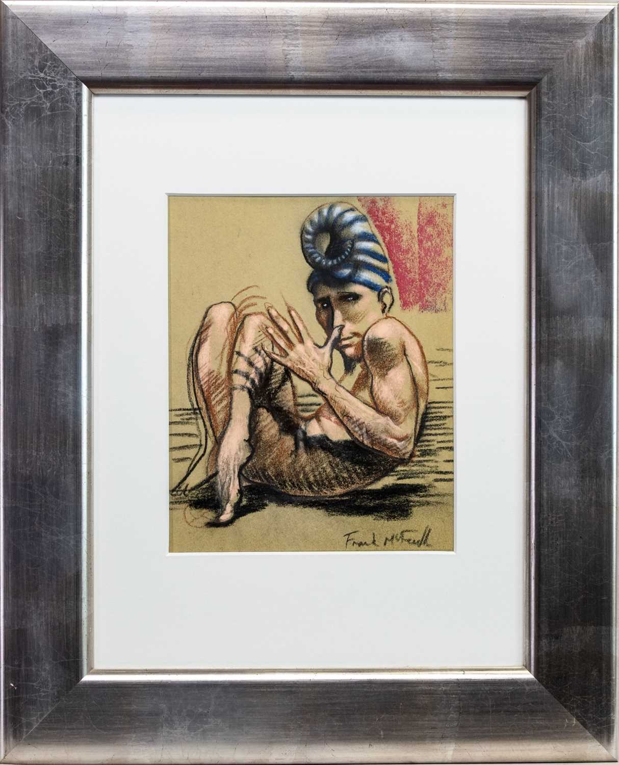 Lot 54 - CURLED UP, A PASTEL BY FRANK MCFADDEN