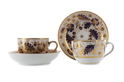 Lot 367 - TWO EARLY 19TH CENTURY ENGLISH PORCELAIN TEACUPS AND SAUCERS
