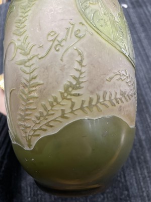 Lot 1092 - A GALLE CAMEO VASE