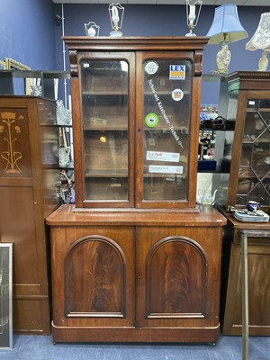 Lot 209 - A VICTORIAN SIDEBOARD WITH BOOKCASE TOP