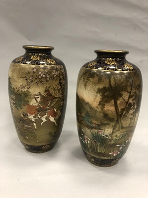 Lot 714 - A PAIR OF EARLY 20TH CENTURY JAPANESE SATSUMA VASES