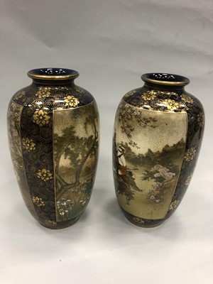Lot 714 - A PAIR OF EARLY 20TH CENTURY JAPANESE SATSUMA VASES