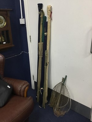 Lot 167 - A LOT OF FISHING RODS AND NETS