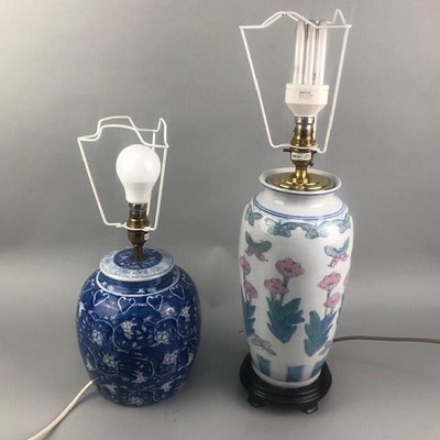 Lot 148 - A CHINESE VASE LAMP AND ANOTHER