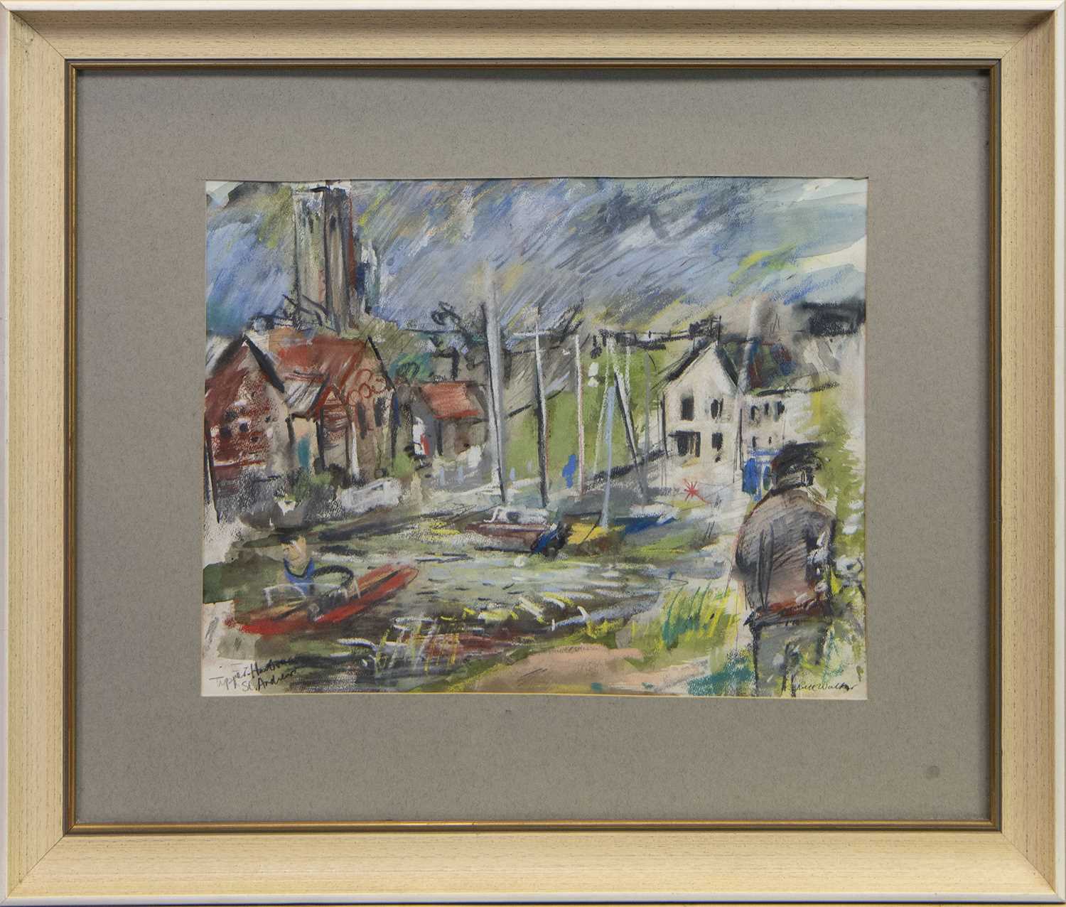 Lot 549 - HARBOUR, ST ANDREWS, A MIXED MEDIA BY RUTH WALKER