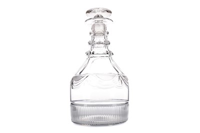 Lot 546 - A REGENCY CUT GLASS DECANTER