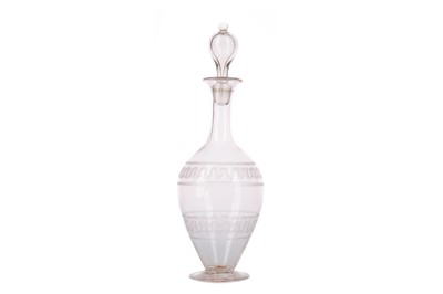Lot 165A - A LATE VICTORIAN CUT GLASS DECANTER