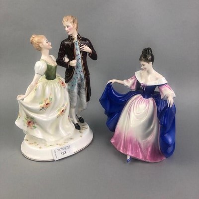 Lot 183 - A ROYAL DOULTON FIGURE OF SARA AND FOUR OTHER ROYAL DOULTON FIGURES