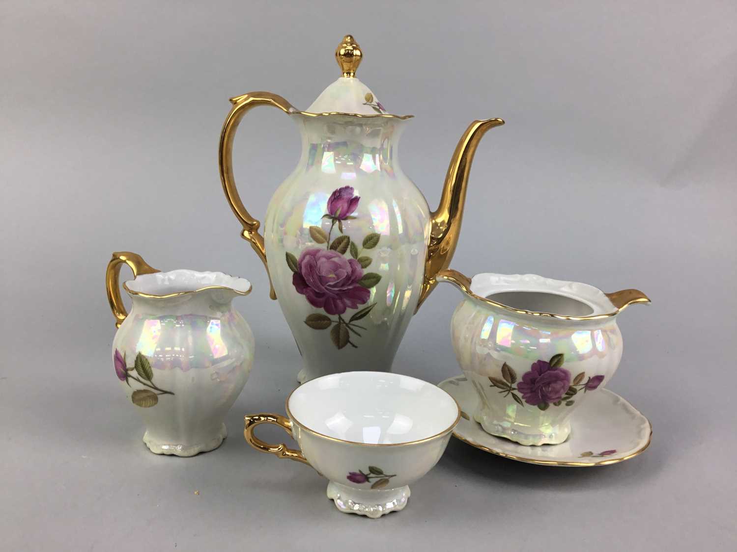 Lot 177 - A BAREUTHER COFFEE SERVICE AND ANOTHER TEA SERVICE