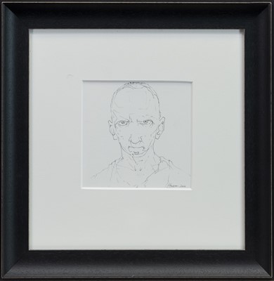 Lot 747 - AN UNTITLED INK SKETCH BY PETER HOWSON