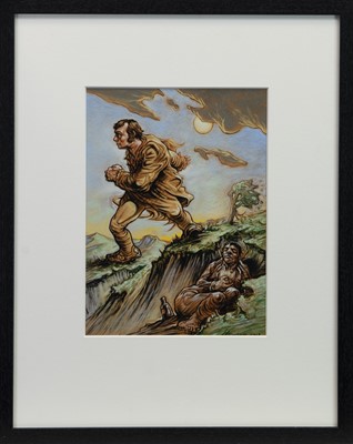 Lot 766 - AN UNTITLED LIMTED EDITION PRINT BY PETER HOWSON