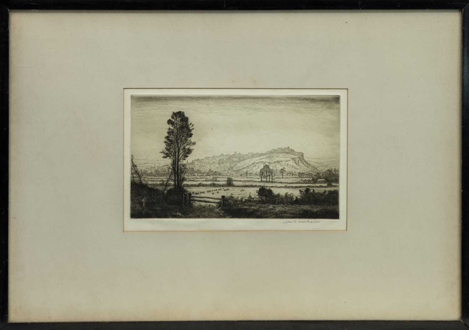Lot 153 - STIRLING TOWN & CASTLE, AN ETCHING BY JOHN MATHIESON
