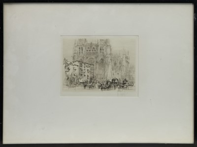 Lot 161 - BURGOS CATHEDRAL, AN ETCHING BY WILLIAM WALCOT