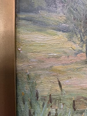 Lot 160 - SWAN POOL, AN OIL BY JAMES MILLER