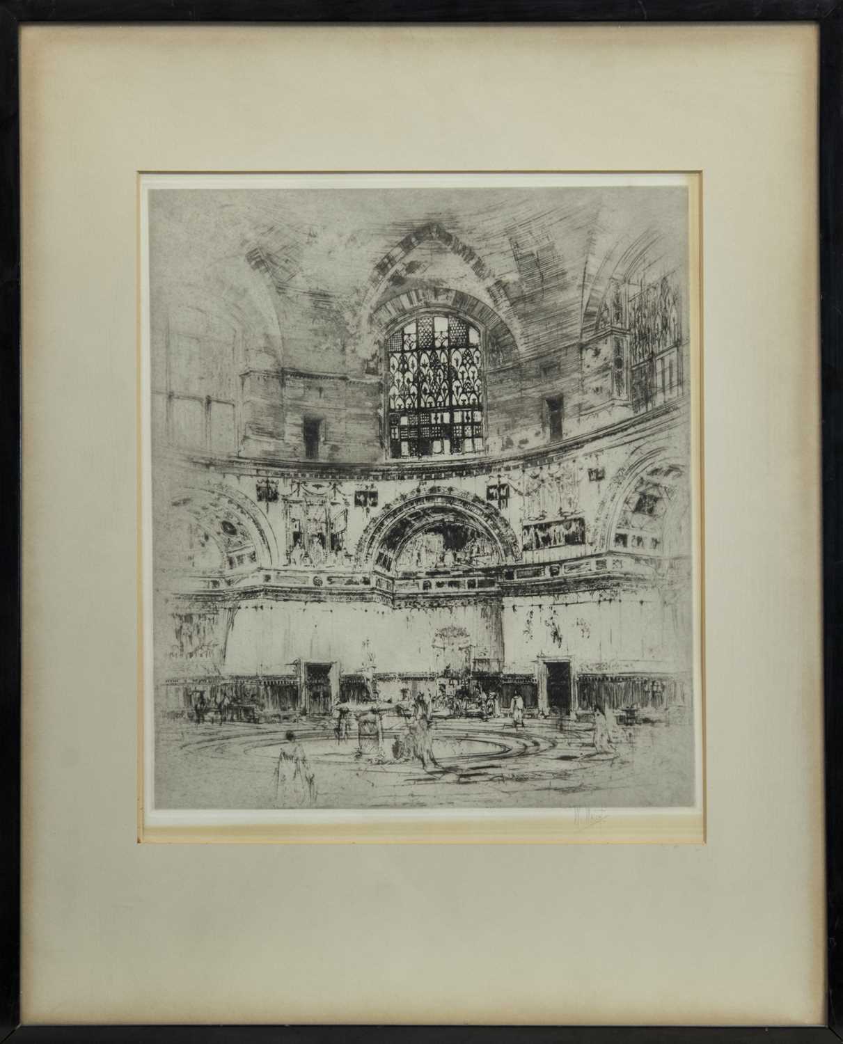 Lot 169 - THE CALDARIUM, BATHS OF CARACALLA, AN ETCHING BY WILLIAM WALCOT