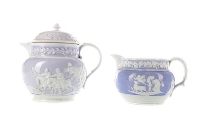 Lot 339 - ROYAL INTEREST - AN EARLY 19TH CENTURY JUG AND COVER, ALONG WITH ANOTHER