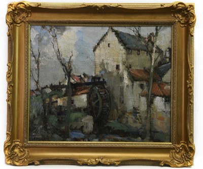 Lot 175 - THE OLD MILL, ANSTRUTHER, AN OIL BY ARTHUR MACDONALD