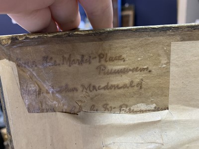 Lot 177 - THE MARKET-PLACE, PITTENWEEM, AN OIL BY ARTHUR MACDONALD