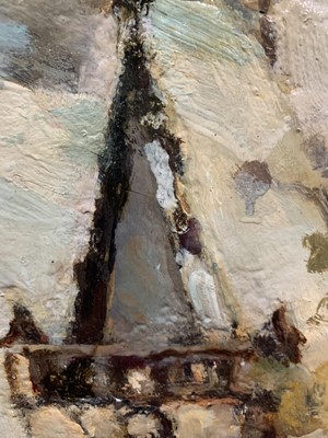 Lot 177 - THE MARKET-PLACE, PITTENWEEM, AN OIL BY ARTHUR MACDONALD