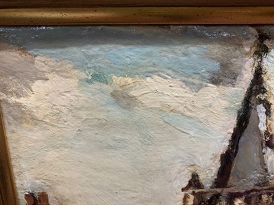 Lot 177 - THE MARKET-PLACE, PITTENWEEM, AN OIL BY ARTHUR MACDONALD