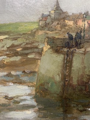 Lot 178 - EAST NEUK HARBOUR, AN OIL BY ARTHUR MACDONALD