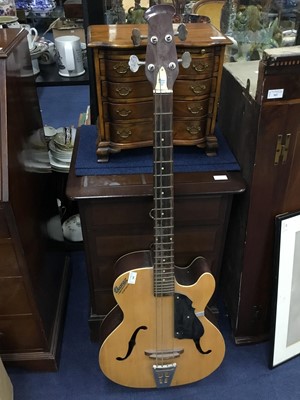 Lot 308 - AN EBANEZ ACOUSTIC GUITAR AND ANOTHER
