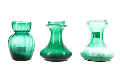 Lot 307 - THREE LATE VICTORIAN GLASS VASES