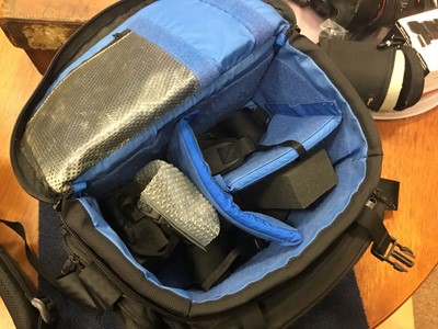 Lot 1823 - A LOT OF TWO LOWEPRO CAMERA BAGS AND OTHER ITEMS