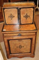 Lot 1189 - VICTORIAN FIGURED WALNUT AND EBONY BANDED...