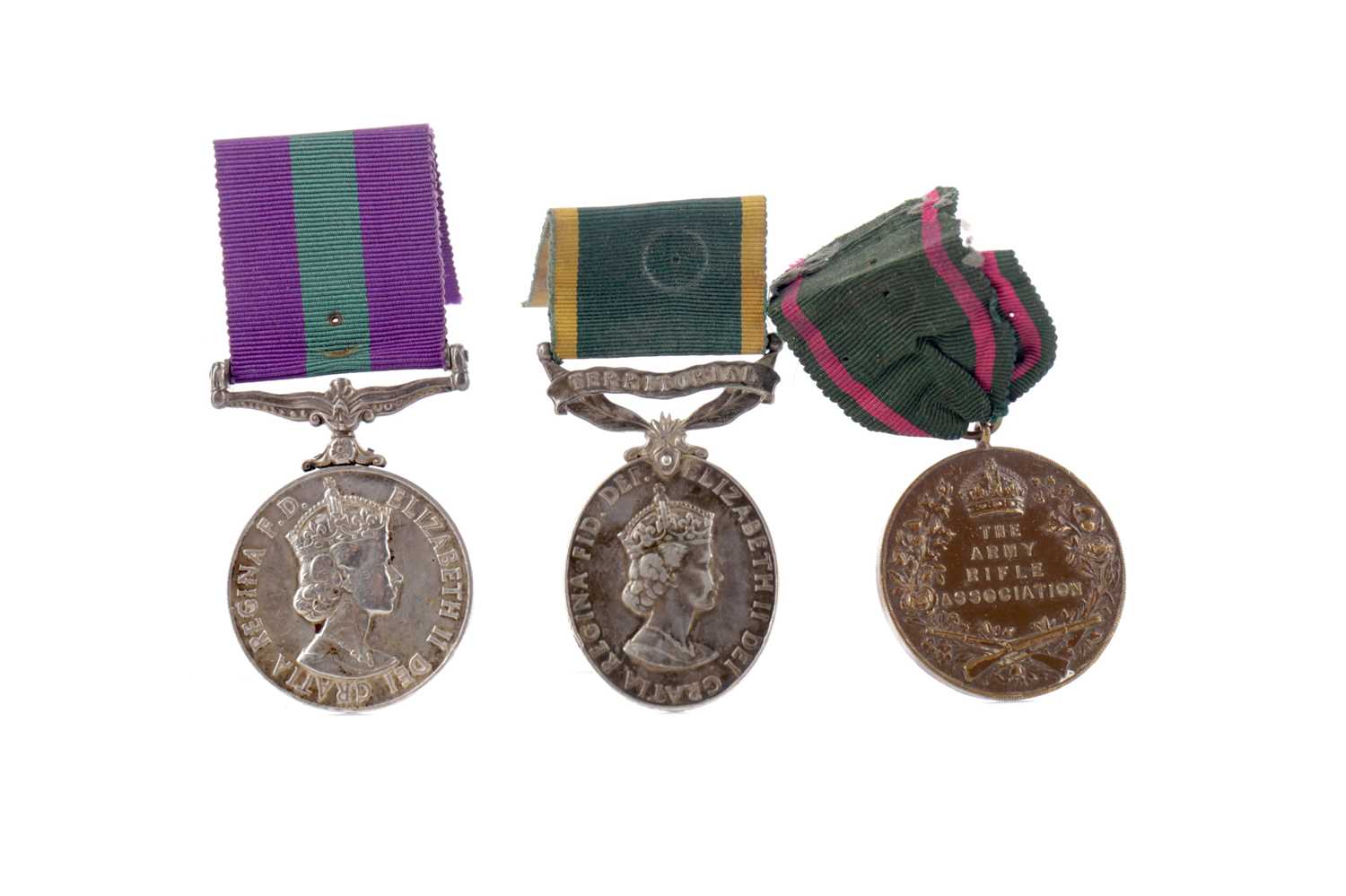 Lot 1387 - A LOT OF TWO ELIZABETH II MEDALS AND ANOTHER