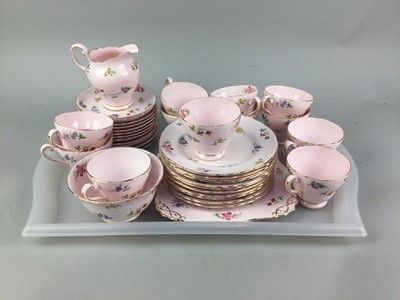 Lot 299 - A TUSCAN FLORAL DECORATED TEA SERVICE