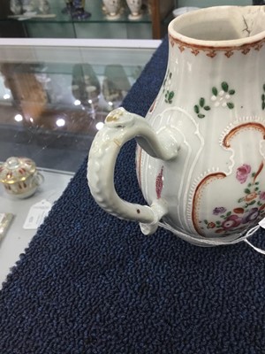 Lot 8 - A MID-19TH CENTURY CONTINENTAL FAMILLE ROSE CREAM JUG