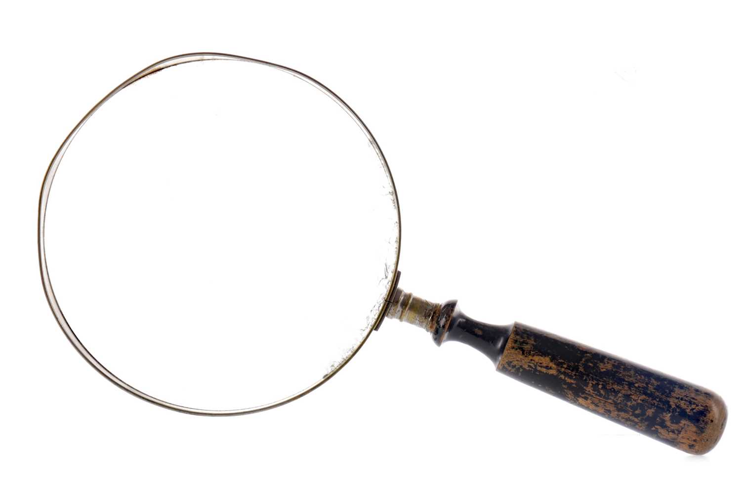 Lot 1368 - A LATE 19TH CENTURY MAGNIFYING GLASS OF LARGE PROPORTIONS