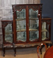 Lot 1201 - EDWARDIAN MAHOGANY CHINA DISPLAY CABINET OF...