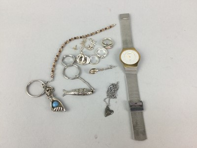 Lot 345 - A COLLECTION OF COSTUME JEWELLERY AND A SKAGEN WATCH