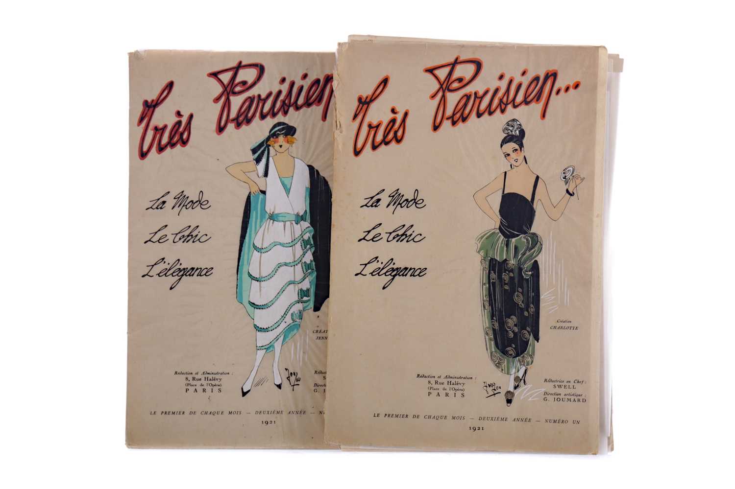 Lot 1405 - A COLLECTION OF 1920S 'TRES PARISIEN' FRENCH FASHION ILLUSTRATIONS