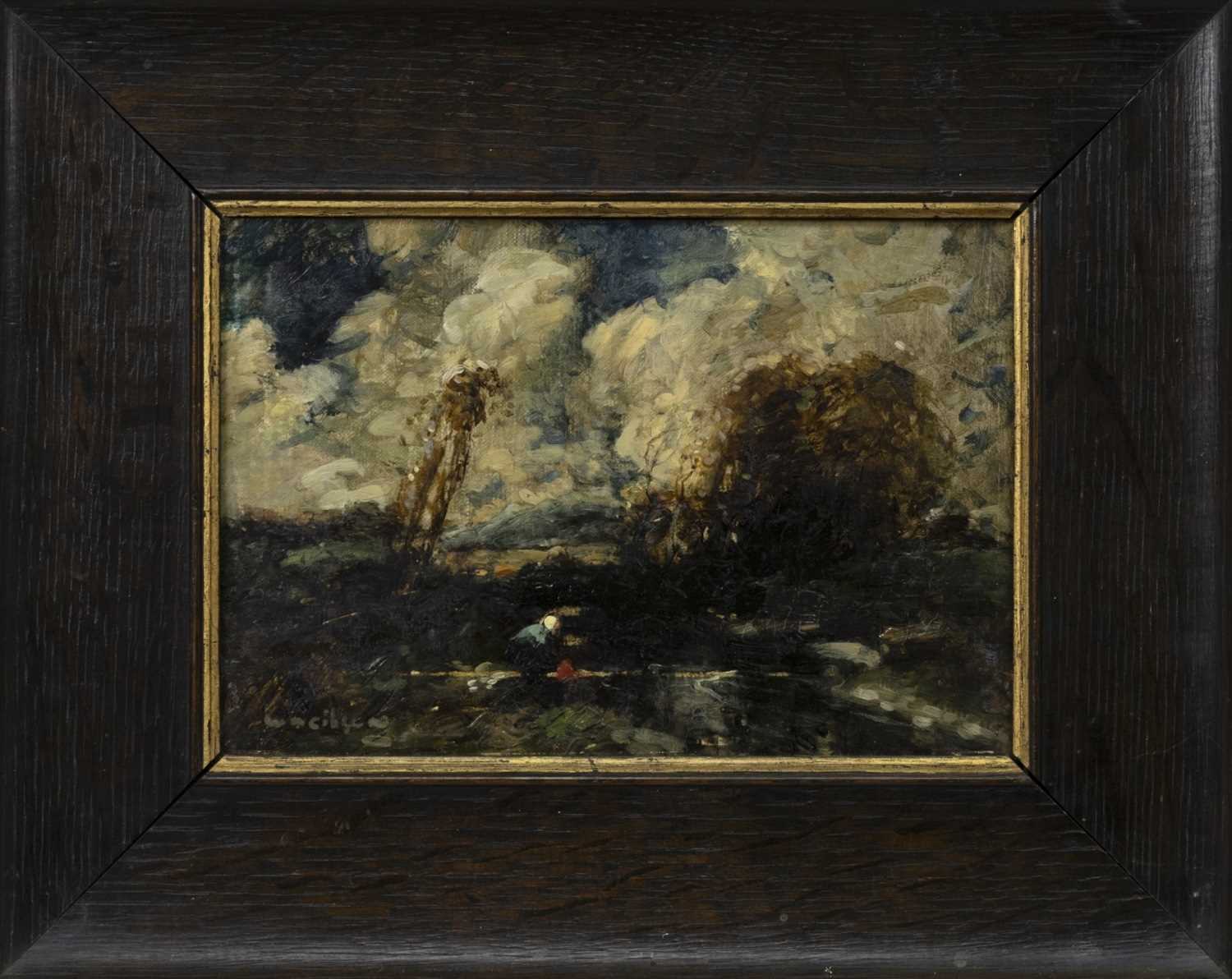 Lot 33 - AN UNTITLED OIL BY WILLIAM ALFRED GIBSON