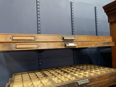 Lot 1412 - A COLLECTION OF EIGHTEEN EARLY 20TH CENTURY WOOD DRAWERS