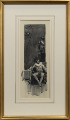 Lot 1 - THE CHESS PLAYER, AN EARLY WATERCOLOUR BY WILLIAM RUSSELL FLINT