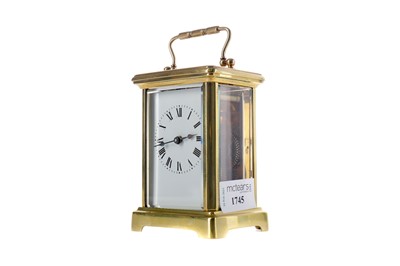 Lot 1745 - AN EARLY 20TH CENTURY CARRIAGE CLOCK