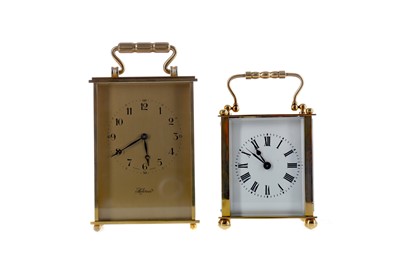 Lot 1764 - AN EARLY 20TH CENTURY CARRIAGE CLOCK AND ANOTHER