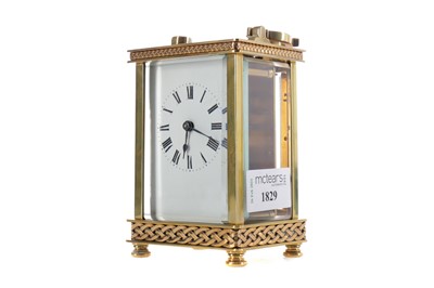Lot 1829 - AN EARLY 20TH CENTURY CARRIAGE CLOCK