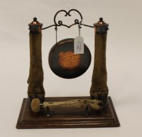 Lot 1215 - ARTS & CRAFTS COPPER TABLE DINNER GONG with...