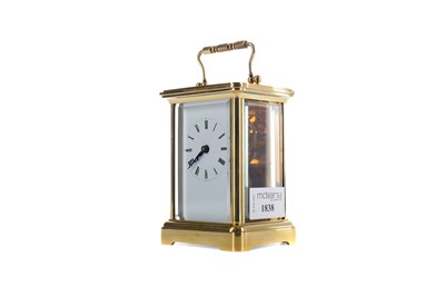 Lot 1838 - AN EARLY 20TH CENTURY CARRIAGE CLOCK