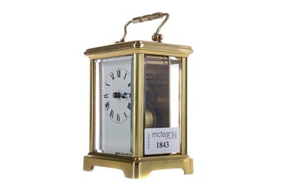 Lot 1843 - AN EARLY 20TH CENTURY CARRIAGE CLOCK
