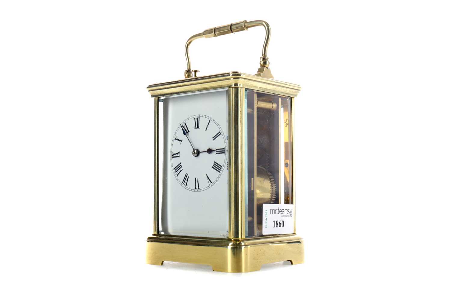 Lot 1860 - AN EARLY 20TH CENTURY REPEATER CARRIAGE CLOCK