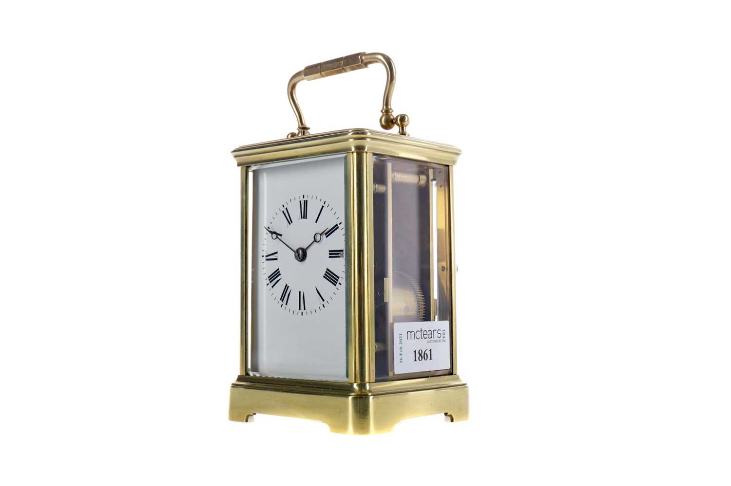 Lot 1861 - AN EARLY 20TH CENTURY REPEATER CARRIAGE CLOCK