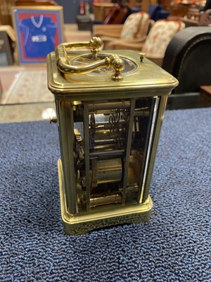 Lot 1861 - AN EARLY 20TH CENTURY REPEATER CARRIAGE CLOCK
