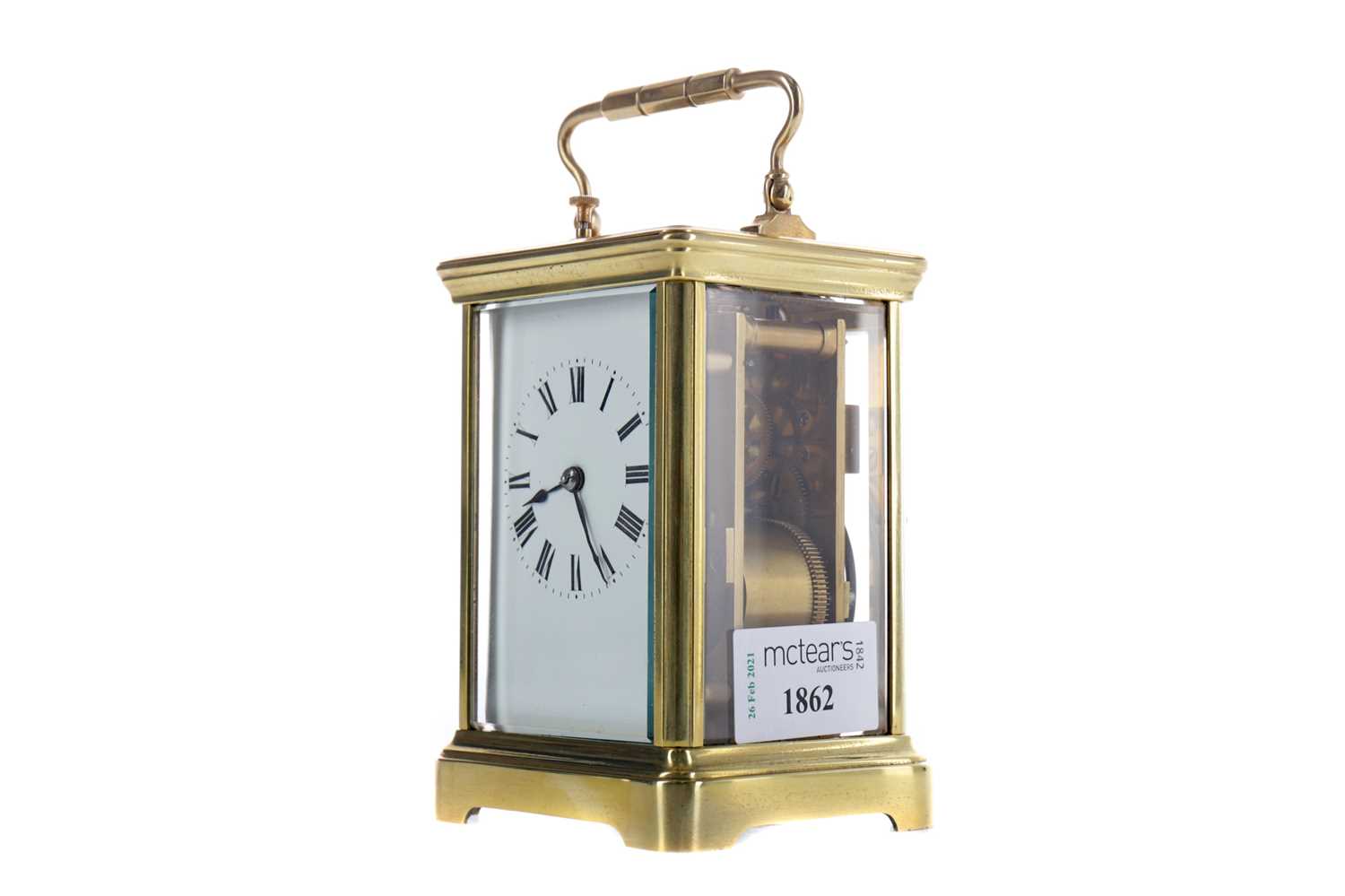 Lot 1862 - AN EARLY 20TH CENTURY REPEATER CARRIAGE CLOCK